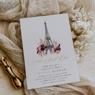 Invitation En Aluminium Elle a dit Oui Paris Enterrement de Vie de Jeune F