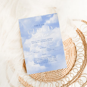 Invitation En Aluminium Elle est sur un nuage bleu neuf pour la fête de ma