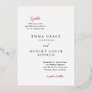 Invitation En Aluminium Emma Elegant Wedding