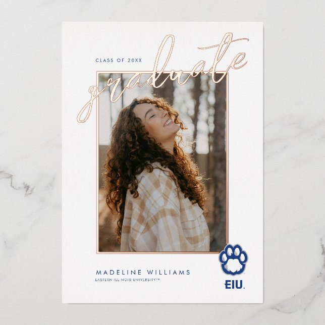 Invitation En Aluminium Empreinte de panthère de Eastern Illinois Panthers (Recto)