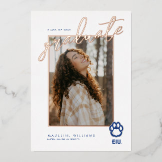 Invitation En Aluminium Empreinte de panthère Panthers de l'Eastern Illino