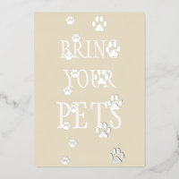 Empreintes de pattes de chien et de chat Beige per