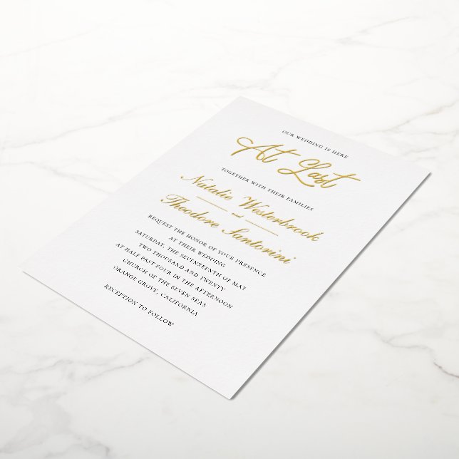 Invitation En Aluminium Enfin Mariage (Rotation)