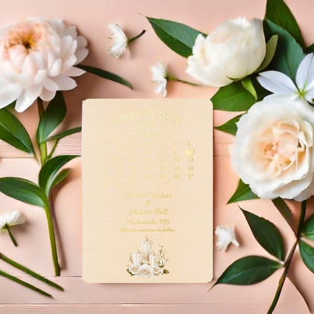 Invitation En Aluminium Enregistrer la date Mariage juin 2026 (Créateur téléchargé)