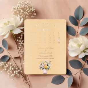Invitation En Aluminium Enregistrer la date novembre 2026 Mariage