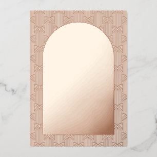 Invitation En Aluminium Enregistrer la date Rose Gold Foil Card