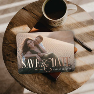 Invitation En Aluminium Enregistrer le titre de la date de l'annonce Real