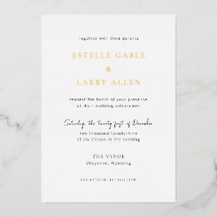 Invitation En Aluminium Estelle Elegant Wedding