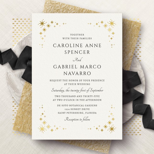 Invitation En Aluminium Étoiles Célestes Ciel Mariage (Créateur téléchargé)
