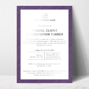 Invitation En Aluminium Événement de fête d'entreprise personnalisée