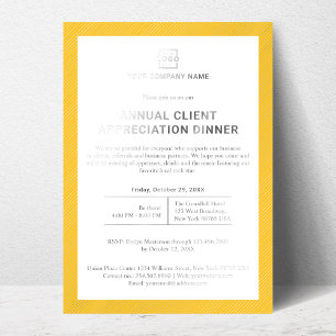Invitation En Aluminium Événement de société d'entreprise personnalisé