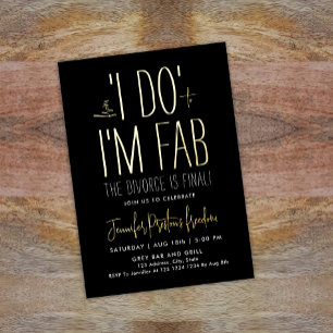 Invitation En Aluminium Fabuleux Soirée Divorce Noir Et Blanc