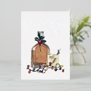 Invitation En Aluminium Faire briller les esprits Fête de whisky festive r