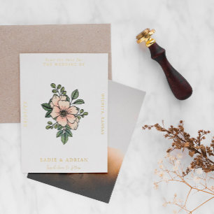 Invitation En Aluminium Faire part de mariage Floral Blush