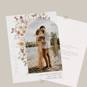 Invitation En Aluminium Faire part de remerciement de mariage automnal ave