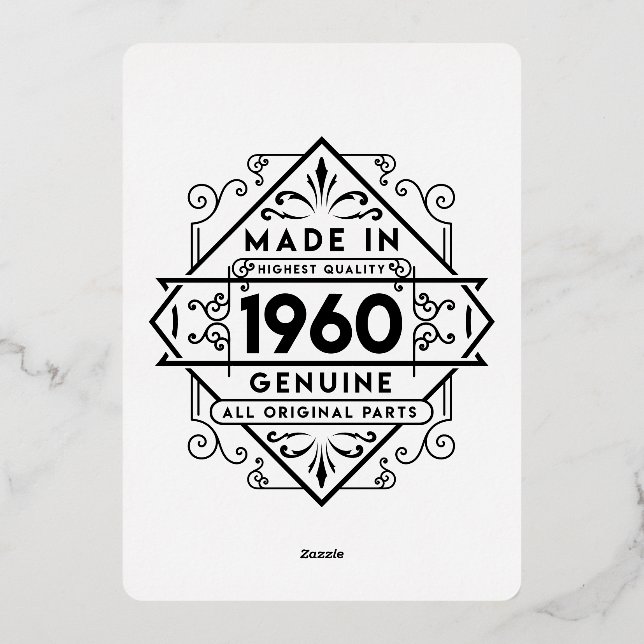 Invitation En Aluminium fait en 1960 authentique (Verso)