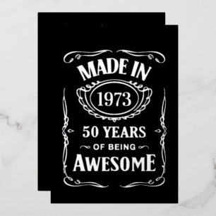 Invitation En Aluminium Fait en 1973 50 ans d'être génial 2023 anniversair