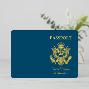 Invitation En Aluminium Faux Passeport en Papier Aluminium