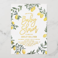 Fête bébé Couronne de citron aquarelle Boho