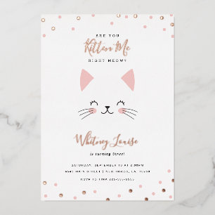Invitation En Aluminium Fête d'anniversaire de chaton