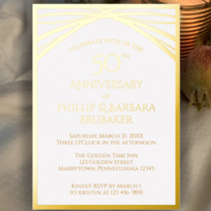 Invitation En Aluminium Fête d'anniversaire de mariage 50 ans Elegant Arch