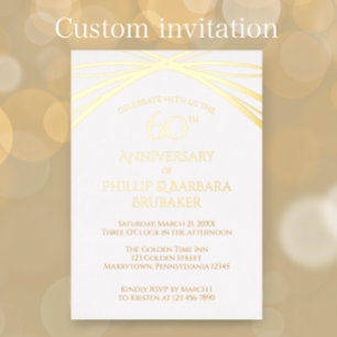 Invitation En Aluminium Fête d'anniversaire de mariage 60 ans Elegant Arch