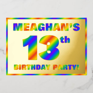 Invitation En Aluminium Fête d'anniversaire des 13 ans — « 13 » spectre ar