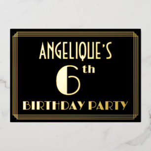 Invitation En Aluminium Fête d'anniversaire pour les 6 ans : Décoration Ar