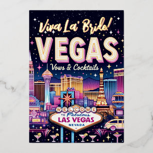 Invitation En Aluminium Fête de Bachelorette à Las Vegas