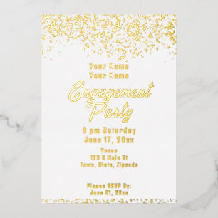 Invitation En Aluminium Fête de Fiançailles avec Papier Aluminium Blanc et