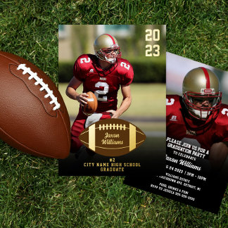 Invitation En Aluminium Fête de fin d'études de football
