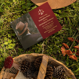Invitation En Aluminium Fête de fin d'études de professionnel juridique