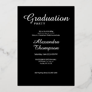 Invitation En Aluminium Fête de fin d'études en médecine vétérinaire Silve