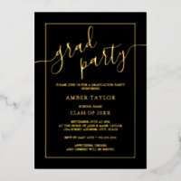 Fête de graduation Black Gold moderne