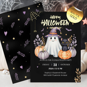 Invitation En Aluminium Fête de l'Halloween magique