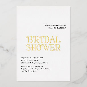 Invitation En Aluminium Fête de mariage moderne blanc noir