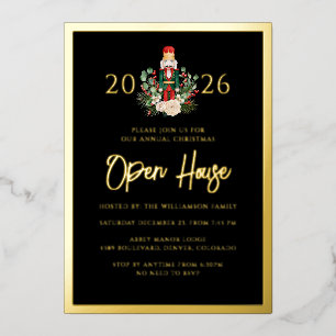 Invitation En Aluminium Fête de Noël Casse-Noisette Maison Ouverte