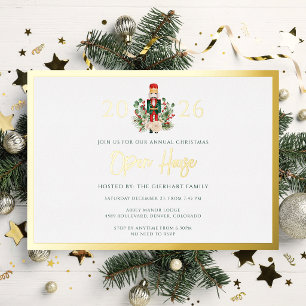 Invitation En Aluminium Fête de Noël en famille Jour férié Maison ouverte 