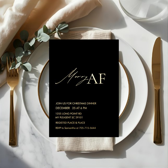 Invitation En Aluminium Fête de Noël Moderne et Joyeuse (Créateur téléchargé)