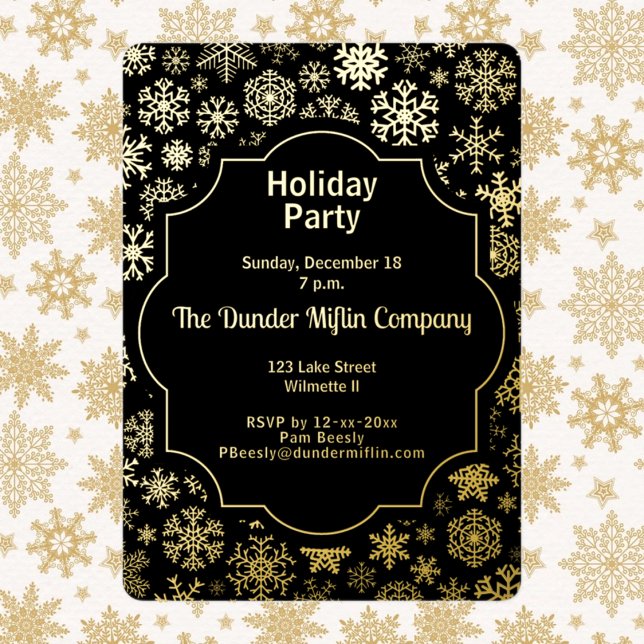 Invitation En Aluminium Fête de Noël Snowflake   (Créateur téléchargé)