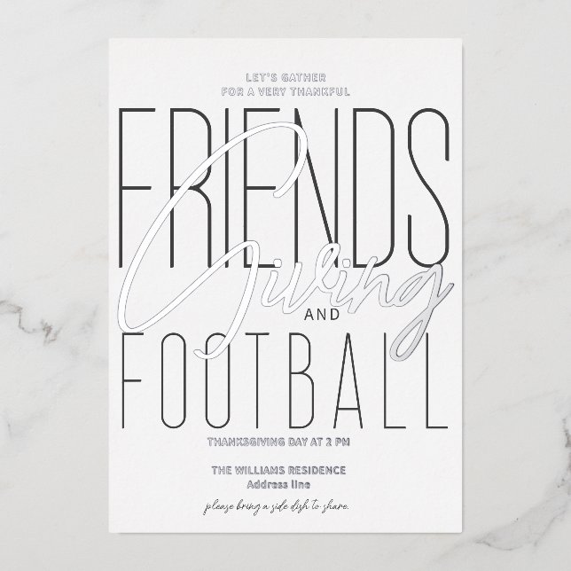 Invitation En Aluminium Fête de Thanksgiving (Recto)