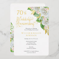 Fête des 70 ans de mariage Orchidée Rose Blanche