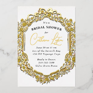 Invitation En Aluminium Fête des mariées rose jaune ruban vintage