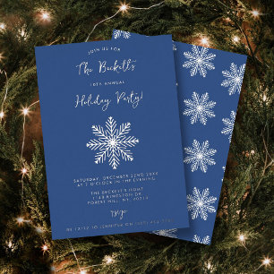 Invitation En Aluminium Fête Flocon de Neige Noël Vacances Réel
