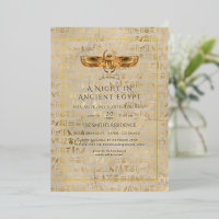 Fête sur le thème de l'Égypte en feuille d'or