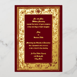 Invitation En Aluminium Feuillage et baies de l'ère victorienne par Anton