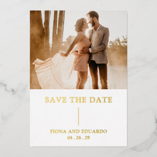 Invitation En Aluminium Fiona Monogramme Gras Mariage Moderne