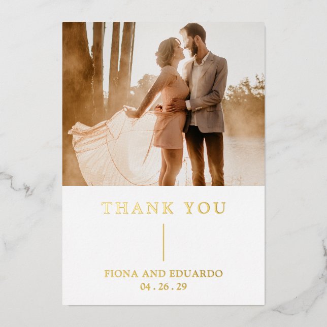 Invitation En Aluminium Fiona Monogramme Moderne Mariage Gras (Recto)