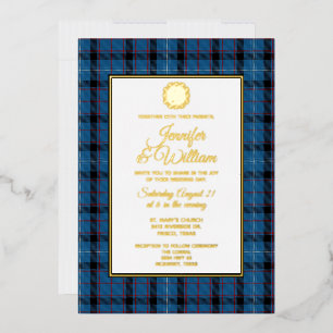 Invitation En Aluminium Fitzgerald Tartan Plaid Mariage Foil