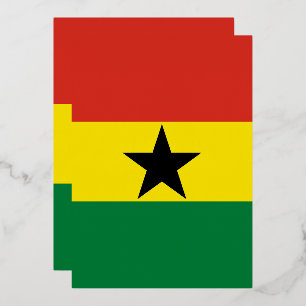 Invitation En Aluminium Flag du Ghana